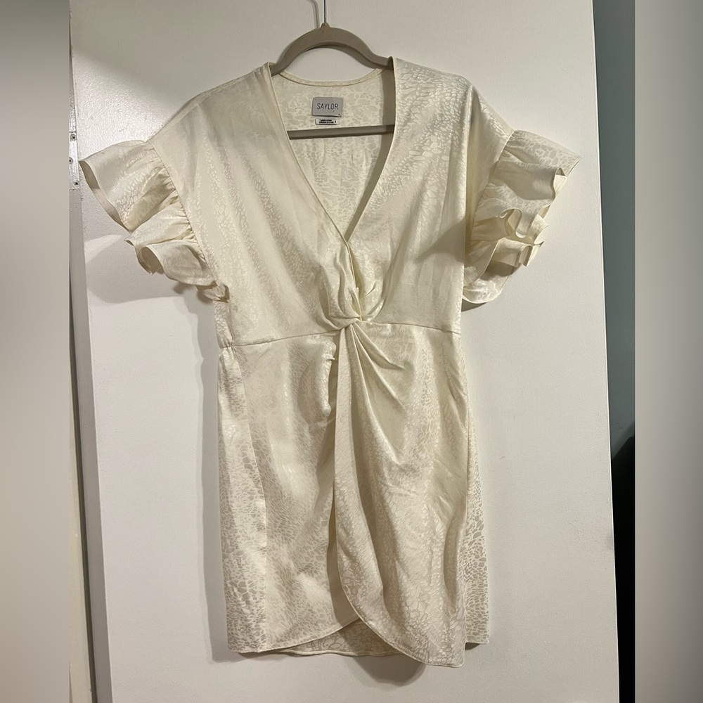 Womens Anthropologie Saylor cream colored dress